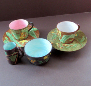 1880s Victorian Scottish Art Pottery. Scottish Lady Artist Haddington Signed Ferme