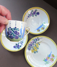 Load image into Gallery viewer, 1920s Scottish Pottery Scottish Lady Painter Trio. Cup, Sauder and Side Plate
