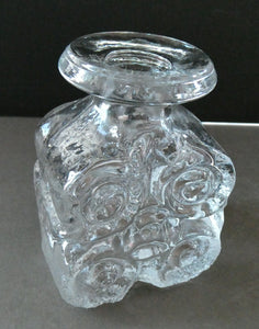 Lars Hellsten Skruf Bottle Vase 1960s Swedish Scandinavian Glass