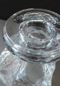 Lars Hellsten Skruf Bottle Vase 1960s Swedish Scandinavian Glass