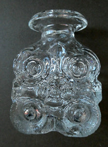 Lars Hellsten Skruf Bottle Vase 1960s Swedish Scandinavian Glass