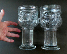 Load image into Gallery viewer, 1960s Lars Hellsten Swedish Glass Skruf Pair Beer Man Glasses
