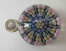 Load image into Gallery viewer, 1970s Early Perthshire Paperweight Scottish Glass Millefiori and Latticino Spokes
