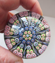 Load image into Gallery viewer, 1970s Early Perthshire Paperweight Scottish Glass Millefiori and Latticino Spokes
