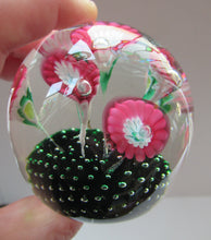 Load image into Gallery viewer, Vintage Murarno Fratelli Toso Paperweight with Print Flowers
