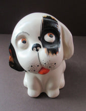 Load image into Gallery viewer, Cute Little Vintage CROWN DEVON Model of a Black and White Bonzo Puppy Sticking Out His Tongue
