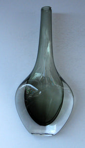 Large 1950s SWEDISH Orrefors DUSK Vase by Nils Landberg