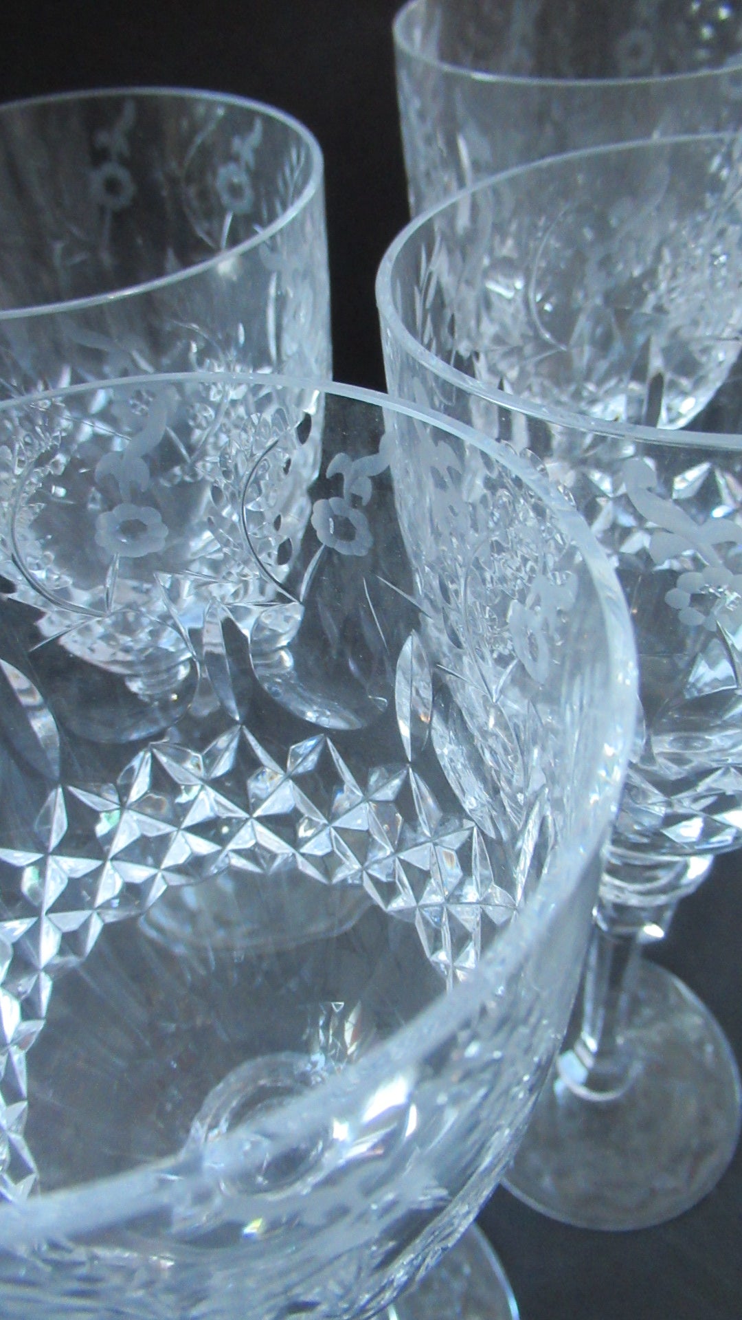 Vintage Wine Glasses Queen by Rogaska Crystal - Set of 4