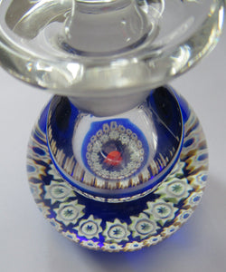 1980s Caithness Scottish Glass Perfume Bottle Valentine's Love Heart Inclusion Millefiori