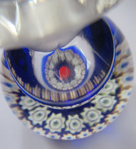 1980s Caithness Scottish Glass Perfume Bottle Valentine's Love Heart Inclusion Millefiori