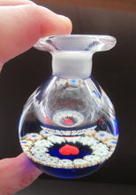 Load image into Gallery viewer, 1980s Caithness Scottish Glass Perfume Bottle Valentine&#39;s Love Heart Inclusion Millefiori
