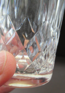 Set of Six Tall Vintage Edinburgh Crystal Whisky Glasses 1950s Appin Pattern