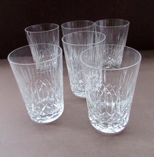 Load image into Gallery viewer, Set of Six Tall Vintage Edinburgh Crystal Whisky Glasses 1950s Appin Pattern
