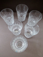 Load image into Gallery viewer, Set of Six Tall Vintage Edinburgh Crystal Whisky Glasses 1950s Appin Pattern
