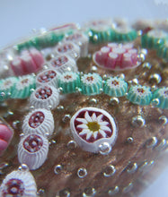 Load image into Gallery viewer, Vintage Murano Italian Glass Paperweight with Gold Aventurine and Millefiori

