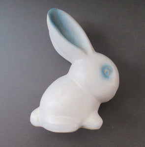 1930s Art DEco Bourne Denby Marmaduke White Rabbut 8 inches