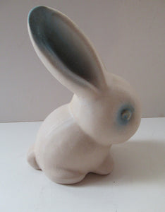 1930s Art DEco Bourne Denby Marmaduke White Rabbut 8 inches