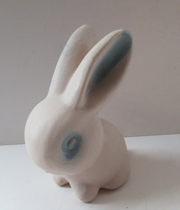 1930s Art DEco Bourne Denby Marmaduke White Rabbut 8 inches