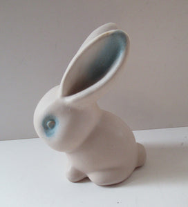 1930s Art DEco Bourne Denby Marmaduke White Rabbut 8 inches