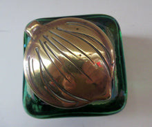 Load image into Gallery viewer, Antique 1900s Loetz Carl Stolzle Glass Inkwell Art Nouveau Waterlilies
