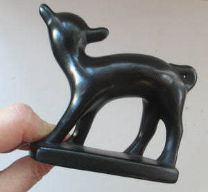 1950s Italian Ceramic Figurine of a Black Lamb