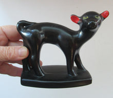 Load image into Gallery viewer, 1950s Italian Ceramic Figurine of a Black Lamb
