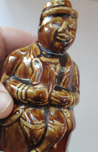 Load image into Gallery viewer, Antique 19th Century Treacle Glazed SCOTTISH POTTERY Money Box or Bank in the Form of a Seated Gentleman
