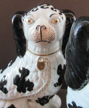 Load image into Gallery viewer, Victorian Antique Pair of Disraeli Dogs. Chimney Spaniels Wall Dugs
