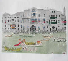 Load image into Gallery viewer, Pencil Signed Patrick Procktor Pensil Signed Lithograph Regatta Venice
