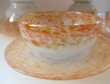 Load image into Gallery viewer, 1950s Vasart Scottish Glass Set of Six Small Bowls and Side Plates. Signed below
