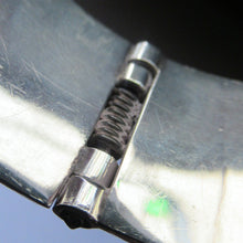 Load image into Gallery viewer, Vintage Mexican Silver Hinged Bracelet Brutalist Design
