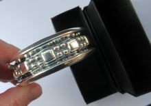 Load image into Gallery viewer, Vintage Mexican Silver Hinged Bracelet Brutalist Design
