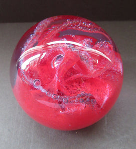 1985 Colin Terris 1980s Vintage Caithness Paperweight Infermo