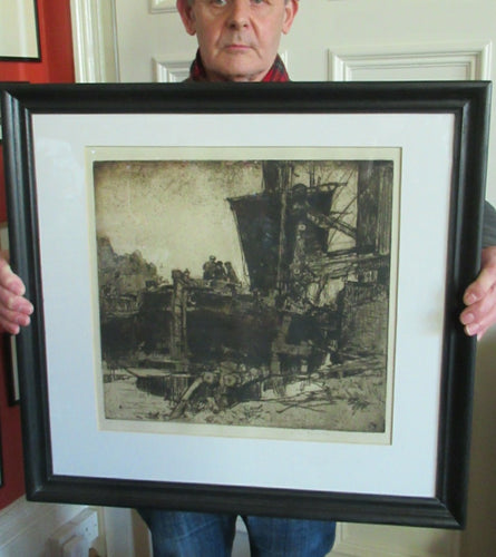 Frank Brangwyn Etching The Barge Bruges