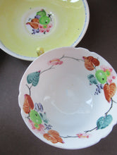 Load image into Gallery viewer, SCOTTISH POTTERY.  Vintage 1920s Hand Painted MAK MERRY Pottery Trio. Cup, Saucer and Side Plate and Another Larger Plate
