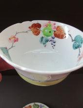 Load image into Gallery viewer, SCOTTISH POTTERY.  Vintage 1920s Hand Painted MAK MERRY Pottery Trio. Cup, Saucer and Side Plate and Another Larger Plate
