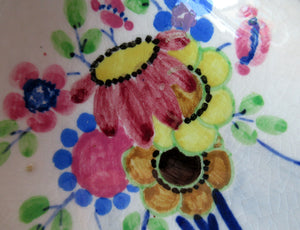 1920s Mak Merry Floral Plates Scottish Pottery Antique