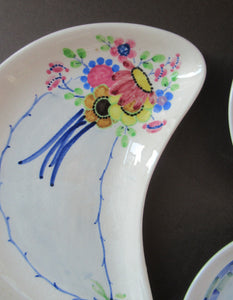 1920s Mak Merry Floral Plates Scottish Pottery Antique