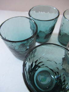 1970s Willy Johansson  Q.Ruud Pewter Shot Glasses Hadeland Glass