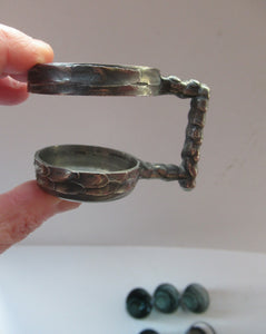 1970s Willy Johansson  Q.Ruud Pewter Shot Glasses Hadeland Glass
