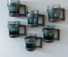 Load image into Gallery viewer, 1970s Willy Johansson  Q.Ruud Petwer Shot Glasses Hadeland Glass
