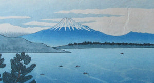 Gihachiro Okuyama (1907 - 1981). Vintage Japanese Woodblock Print of Mount Fuji