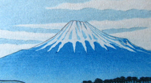 Gihachiro Okuyama (1907 - 1981). Vintage Japanese Woodblock Print of Mount Fuji