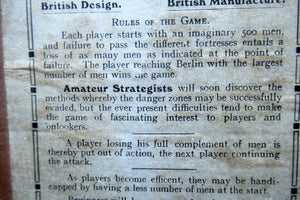 1914 WWI War Game Antique The Silver Bullet or The Road to Berlin
