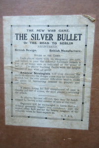 1914 WWI War Game Antique The Silver Bullet or The Road to Berlin