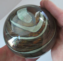 Load image into Gallery viewer, 1970s Vintage Mdina Glass Vase Earthtone with Stripes
