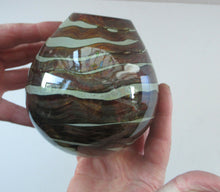 Load image into Gallery viewer, 1970s Vintage Mdina Glass Vase Earthtone with Stripes

