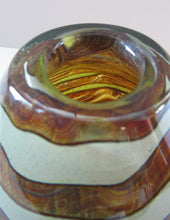Load image into Gallery viewer, 1970s Vintage Mdina Glass Vase Earthtone with Stripes
