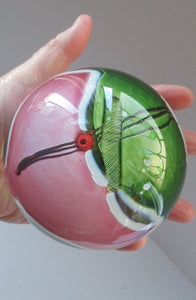American Studio Glass  1990s Paperweight by James Wilbat