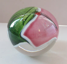 Load image into Gallery viewer, MAGNUM SIZE. Vintage 1990s AMERICAN STUDIO / ART GLASS Paperweight by James R Wilbat. Etched Signature
